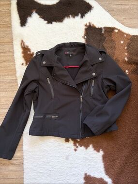 Dollhouse Black Moto-Style Zip Jacket